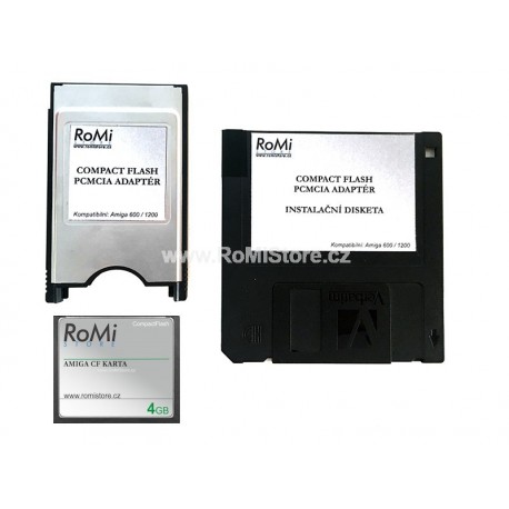 PCMCIA - CF Amiga Adaptér + Software + CF Karta